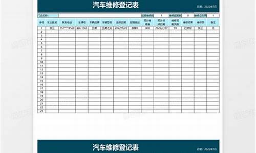 汽车维修登记软件(汽车维修登记管理系统)